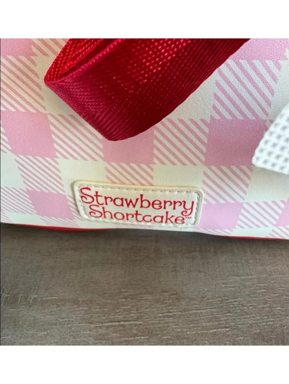 Bioworld Strawberry Shortcake Gingham Bow Mini Backpack
